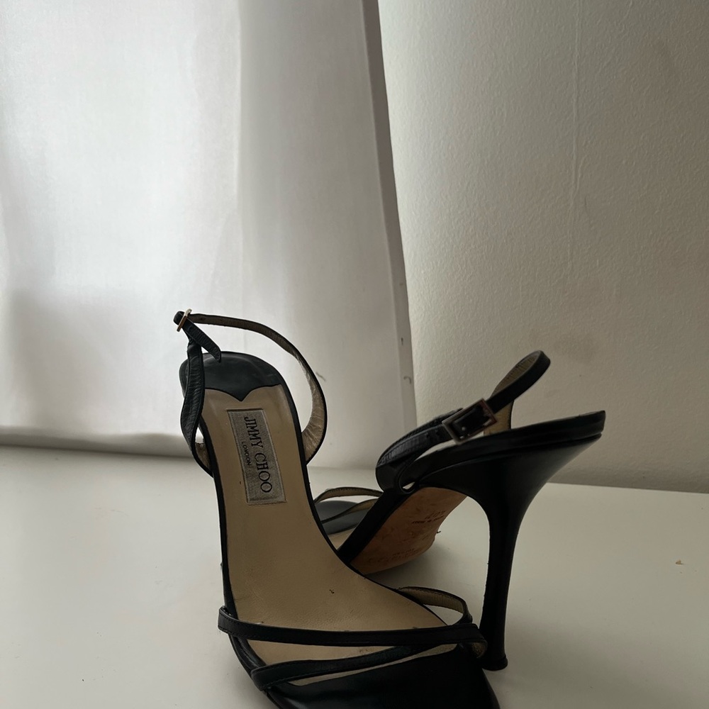 Jimmy Choo Black Strappy Heels